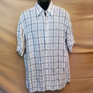 Ross Graison Stretch Gauze Short Sleeve Shirt Large Made in Italy Gently worn
